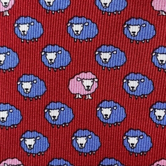 Thomas Pink “Sheep” Recent Silk Tie - Picture 6 of 6